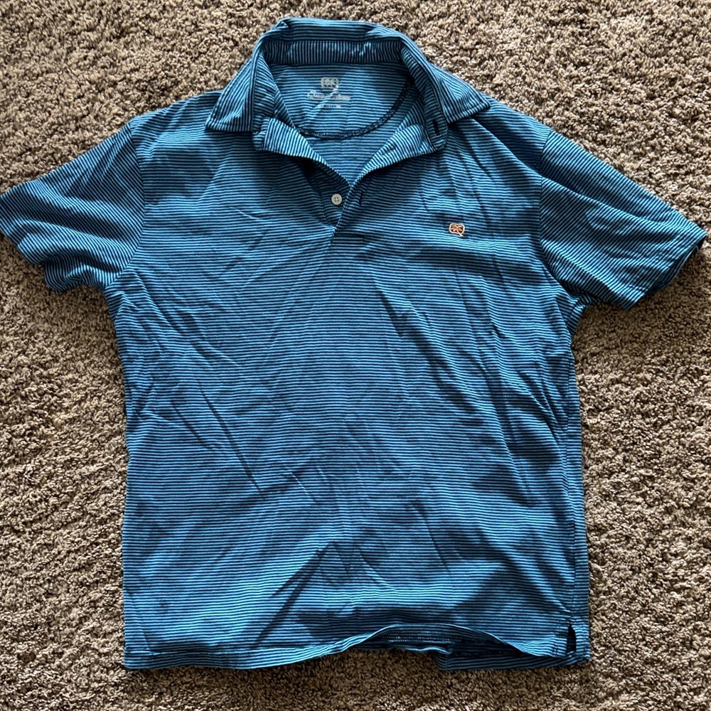 Blue Striped Polo Shirt